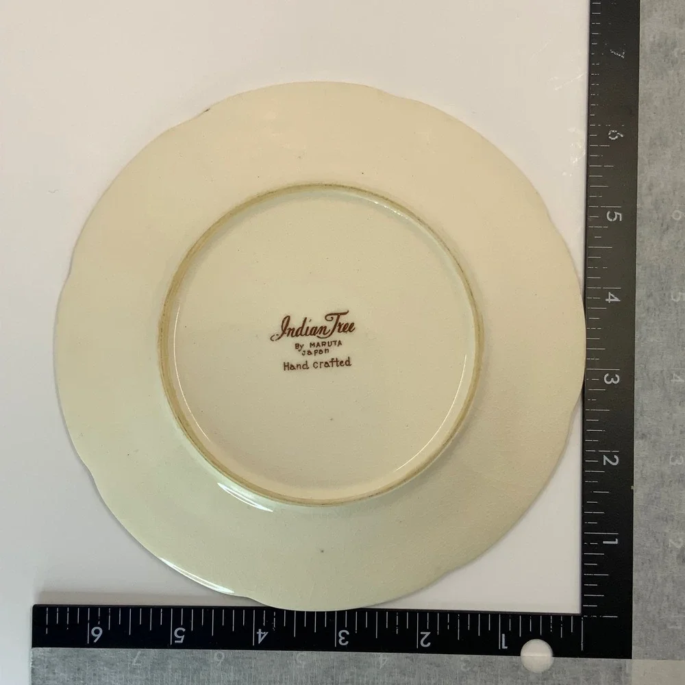 Vintage Maruta Indian Tree Ceramic Multicolor 6.25 Inch Plate